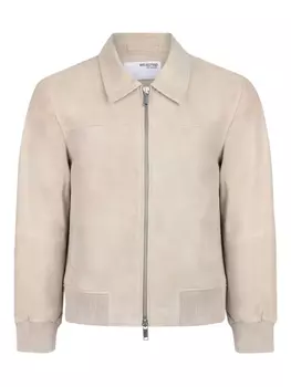 Куртка-бомбер из замши Selected Femme, нейтральный