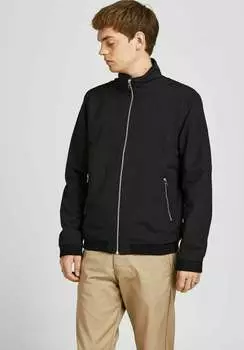 Куртка-бомбер JJERUSH HARRINGTON Jack & Jones, черный