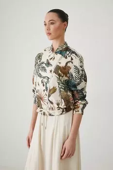 Куртка-бомбер льняная Medicine, бежевый