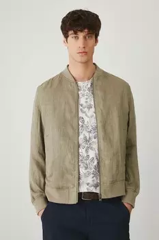Куртка-бомбер льняная Medicine, зеленый