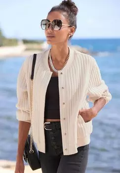 Куртка-бомбер LASCANA, бежевый