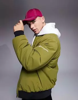 Куртка-бомбер Legacy зеленого и черного цветов Champion