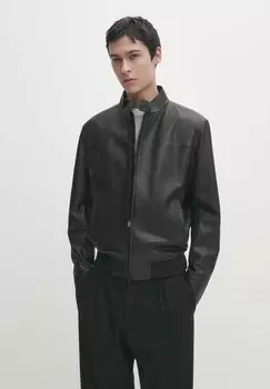 Куртка-бомбер Massimo Dutti, черный