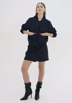 Куртка-бомбер MEGAN My Essential Wardrobe, темно-синий