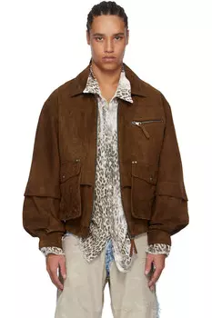 Куртка-бомбер Mikoos из замши Andersson Bell, коричневый