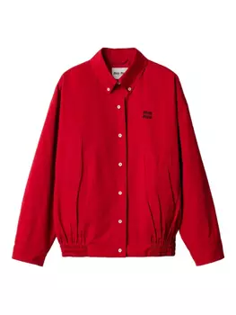 Куртка-бомбер Miu Miu из поплина, красный