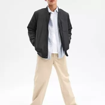 Куртка-Бомбер на молнии однотонная Gap, черный