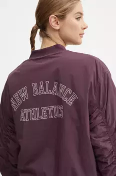 Куртка-бомбер New Balance, фиолетовый