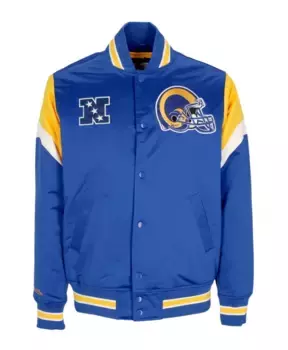 Куртка Бомбер Nfl Losram в оригинальных цветах команды Mitchell & Ness, синий