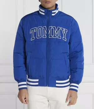 Куртка-Бомбер новая университетская стеганая Relaxed fit Tommy Jeans, синий