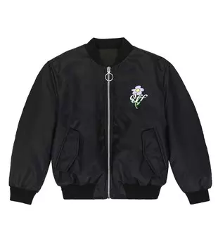 Куртка-бомбер Off Flowers Off-White, черный