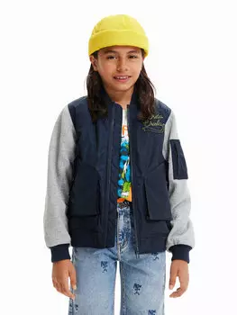 Куртка-бомбер оверсайз Desigual, синий