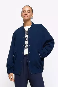 Куртка-Бомбер оверсайз River Island, синий