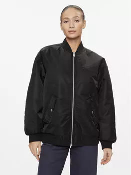 Куртка-бомбер оверсайз Tommy Jeans, черный