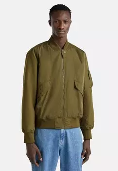 Куртка-бомбер PADDED United Colors of Benetton, зеленый
