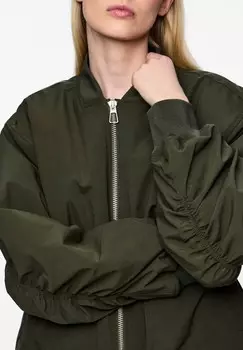 Куртка-бомбер PCNOMI JACKET Pieces, темно-зеленый
