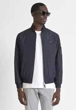 Куртка-бомбер REGULAR FIT IN TECHNOWITH PADDING SORONA AURA AND LOGO ON RUBBER PATCH Antony Morato, темно-синий