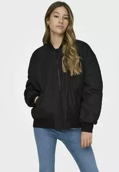 Куртка-бомбер RUNDHALS RMELBNDCHEN JDY, цвет black