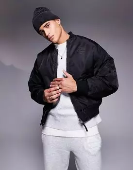 Куртка-бомбер с эмблемой большого размера черного цвета The Couture Club