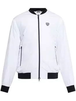 Куртка-бомбер с аппликацией логотипа Ea7 Emporio Armani, белый