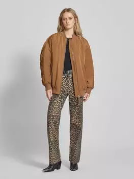 Куртка-бомбер с боковыми карманами на кнопках, модель «Пиромба» BOSS Orange, коричневый