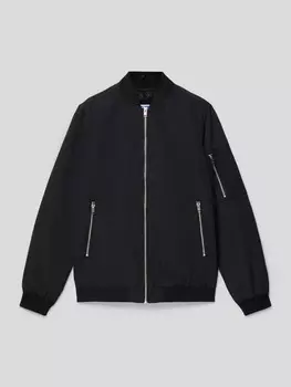 Куртка-бомбер с карманами на молнии модель "JERUSH" Jack & Jones, черный