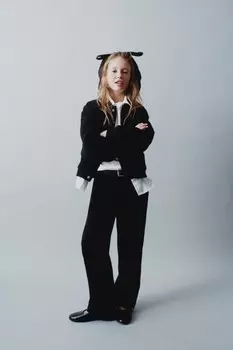 Куртка-бомбер с карманами ZARA, черный