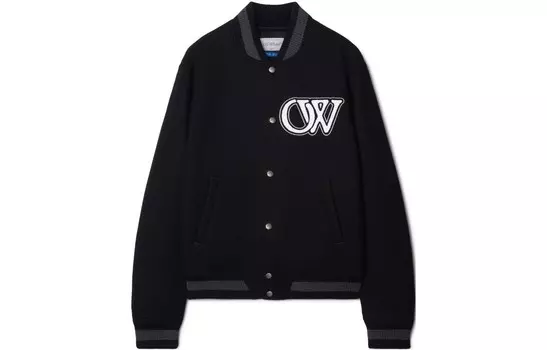Куртка-бомбер с логотипом-аппликацией Off-White, черный
