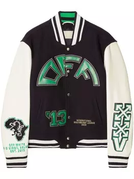 Куртка-бомбер с логотипом-аппликацией Off-White, черный