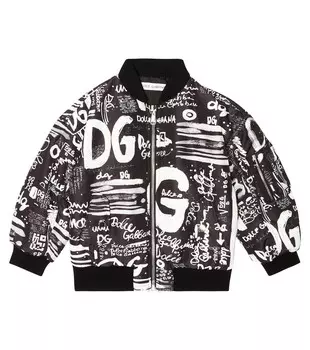 Куртка-бомбер с логотипом Dolce&Gabbana, черный