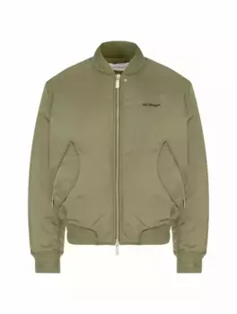 Куртка-бомбер с логотипом Off-White, зелёный
