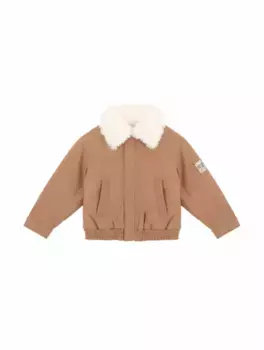 Куртка-бомбер с мехом N°21, коричневый