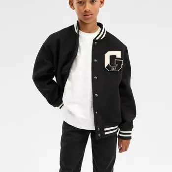 Куртка-Бомбер с нашивкой-логотипом Gap, черный