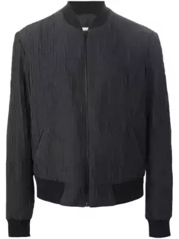 Куртка-бомбер с полосатыми панелями MAISON MARGIELA, черный