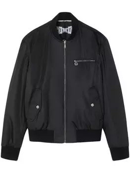 Куртка-бомбер с принтом в виде звеньев цепи Versace, черный