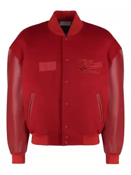 Куртка-бомбер с вышитым логотипом VETEMENTS, красный