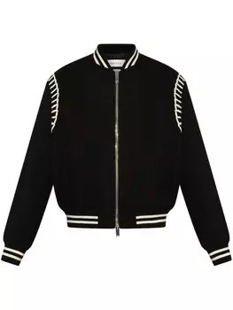 Куртка-бомбер с вышивкой Alexander McQueen, черный