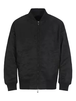 Куртка-бомбер с вышивкой Emporio Armani, черный
