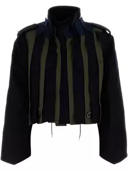Куртка-бомбер sacai со вставками, синий