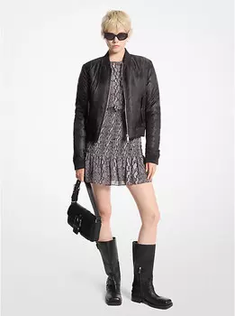 Куртка-бомбер Satin Cir Michael Kors, черный