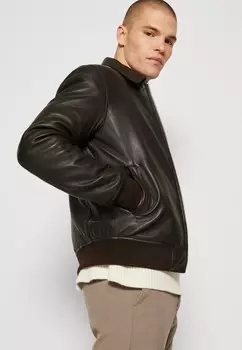 Куртка-бомбер Schott, коричневый