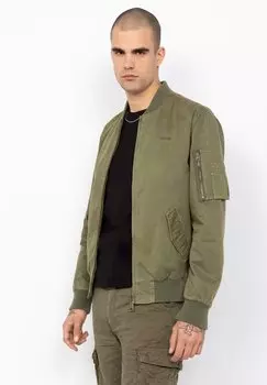 Куртка-бомбер Schott, зеленый