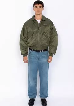 Куртка-бомбер Schott, зеленый