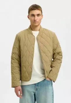 Куртка-бомбер Selected Homme, светло-коричневый