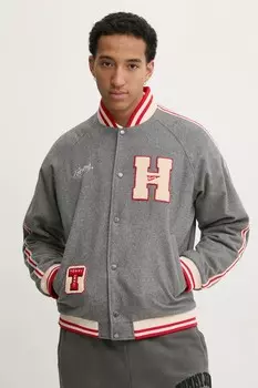 Куртка-бомбер шерстяная Tommy Jeans, серый