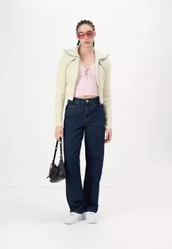 Куртка-бомбер SHRUNKEN ZIP THROUGH BDG Urban Outfitters, цвет White