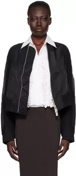 Куртка-бомбер со вставками sacai, черный