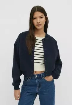 Куртка-бомбер Soft Stradivarius, цвет dark blue