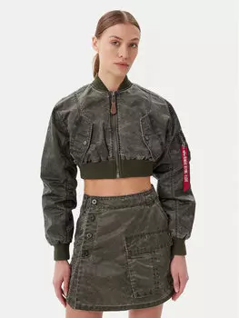 Куртка-Бомбер стандартный крой MA-1 Vintage 156002 Alpha Industries, зеленый