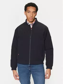 Куртка-Бомбер стандартный крой MW0MW37789 Tommy Hilfiger, синий